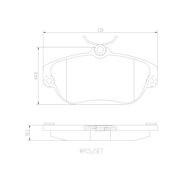 brembo Premium Ceramic Front Disc Brake Pads P86007N