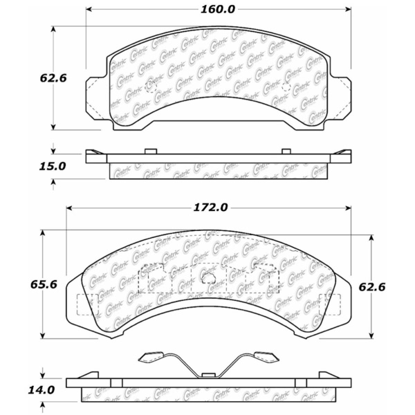 Centric Posi Quiet™ Ceramic Front Disc Brake Pads 105.03870