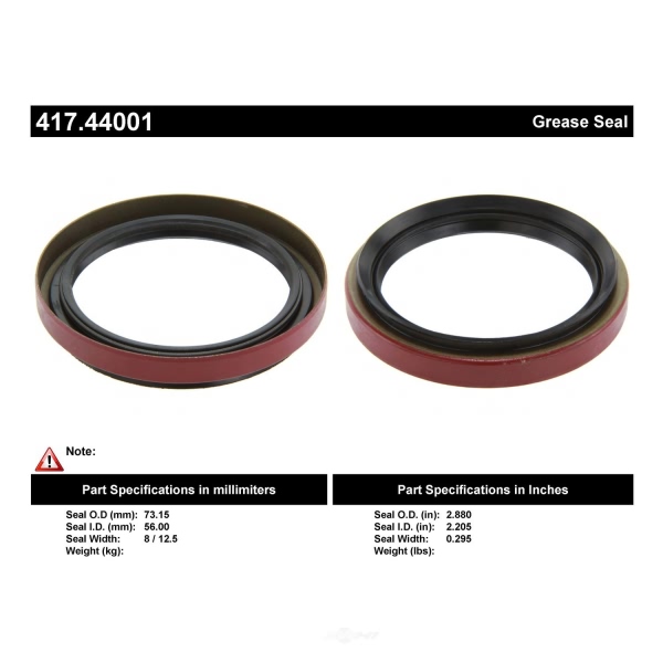 Centric Premium™ Axle Shaft Seal 417.44001
