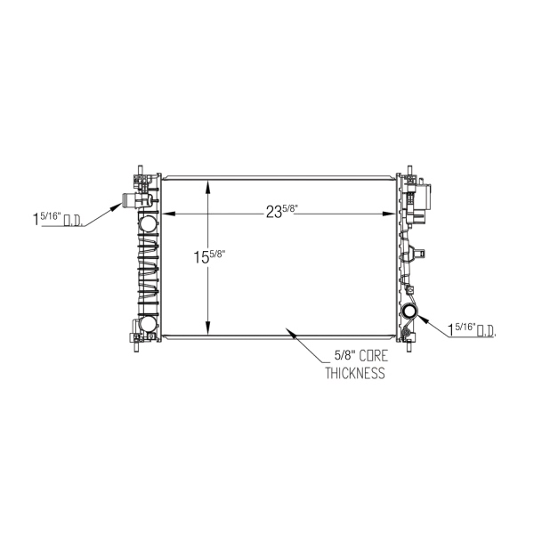 TYC Engine Coolant Radiator 13590