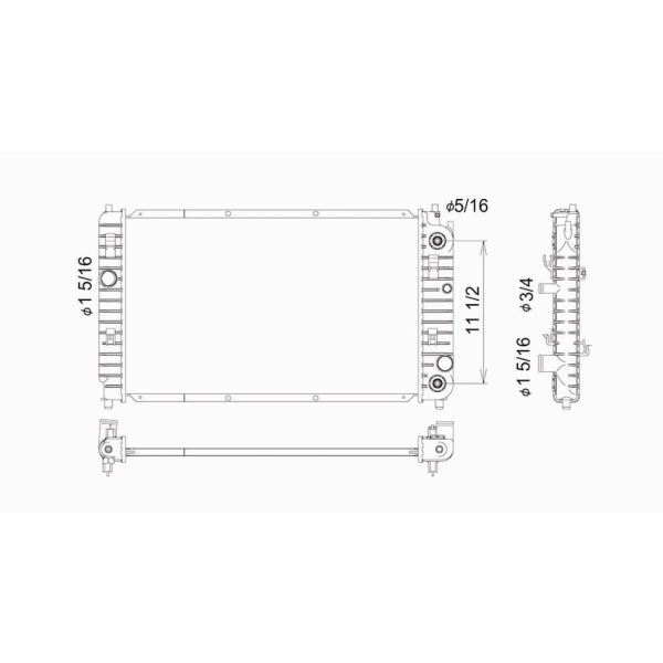 TYC Engine Coolant Radiator 2264