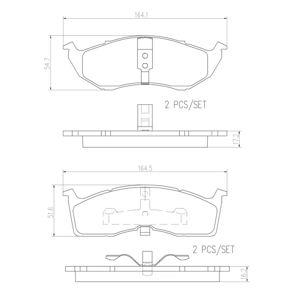 brembo Premium Ceramic Front Disc Brake Pads P11038N