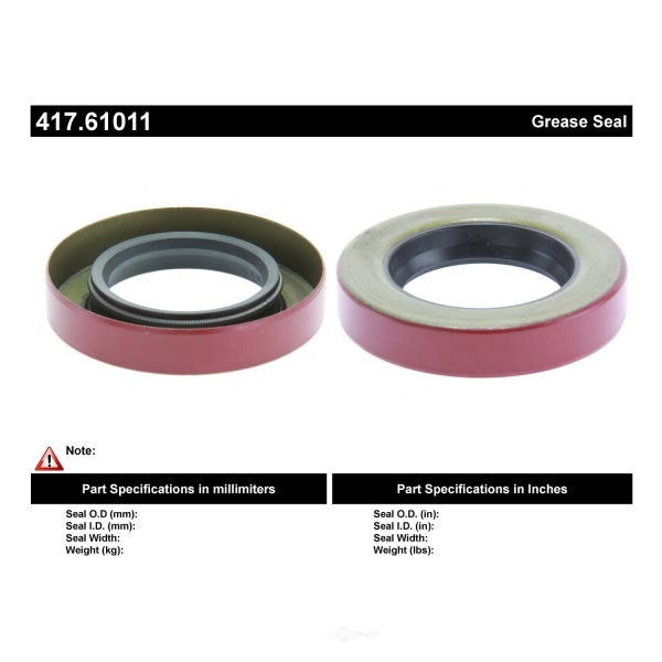 Centric Premium™ Axle Shaft Seal 417.61011