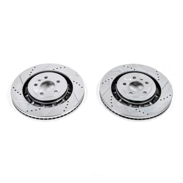 Power Stop PowerStop Evolution Performance Drilled, Slotted& Plated Brake Rotor Pair AR85141XPR