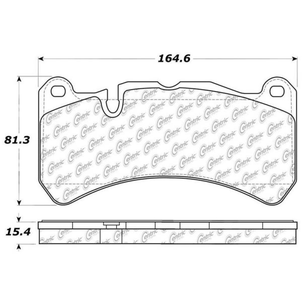 Centric Posi Quiet™ Semi-Metallic Front Disc Brake Pads 104.11160