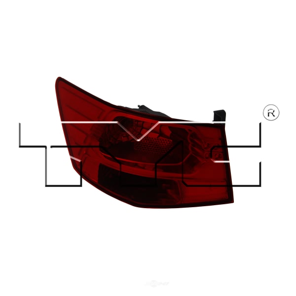 TYC Driver Side Outer Replacement Tail Light 11-6416-00