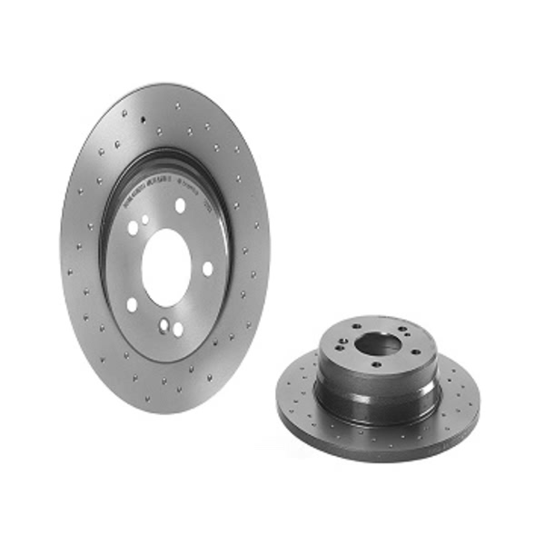brembo Premium Xtra Cross Drilled UV Coated 1-Piece Rear Brake Rotors 08.7211.2X