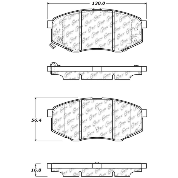 Centric Posi Quiet™ Ceramic Front Disc Brake Pads 105.14470