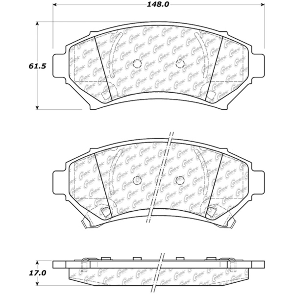 Centric Posi Quiet™ Ceramic Front Disc Brake Pads 105.06990
