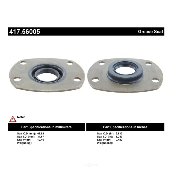 Centric Premium™ Rear Outer Wheel Seal 417.56005