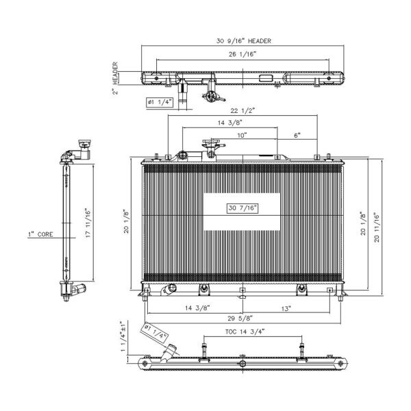 TYC Engine Coolant Radiator 13154