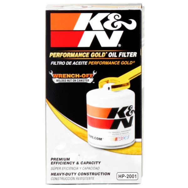 K&N Performance Gold™ Wrench-Off Oil Filter HP-2001