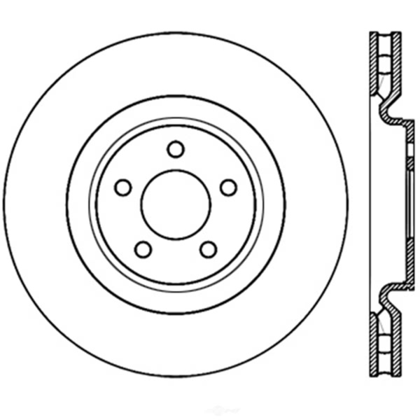 Centric SportStop Slotted 1-Piece Rear Driver Side Brake Rotor 126.20028