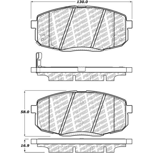 Centric Posi Quiet Pro™ Ceramic Front Disc Brake Pads 500.13971