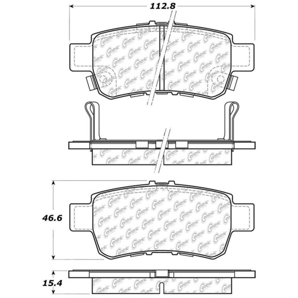 Centric Posi Quiet™ Ceramic Rear Disc Brake Pads 105.10880