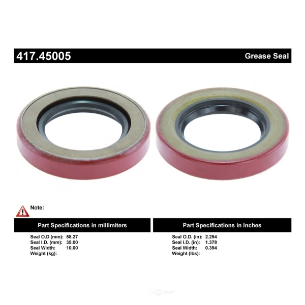Centric Premium™ Axle Shaft Seal 417.45005
