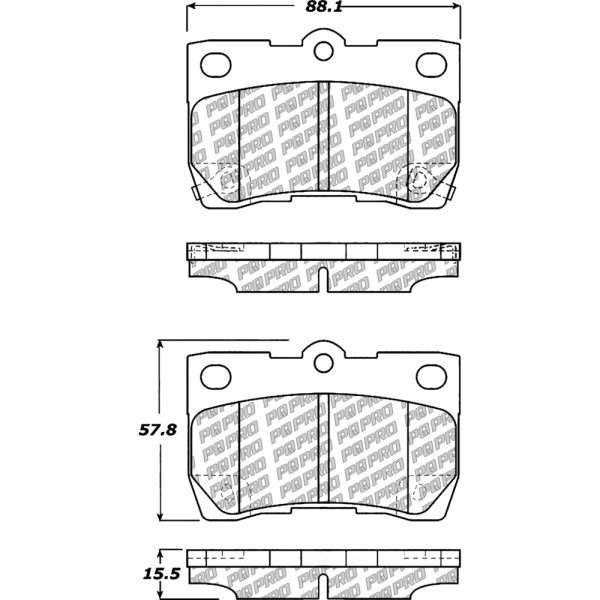 Centric Posi Quiet Pro™ Semi-Metallic Rear Disc Brake Pads 500.11130