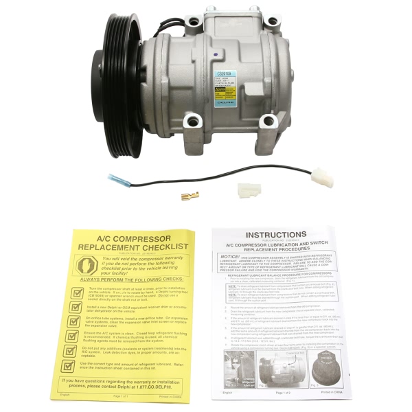 Delphi A C Compressor With Clutch CS20109