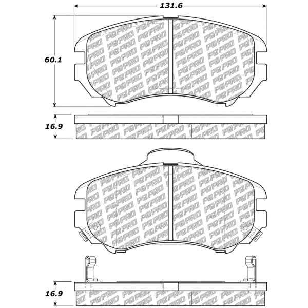 Centric Posi Quiet Pro™ Ceramic Front Disc Brake Pads 500.09240