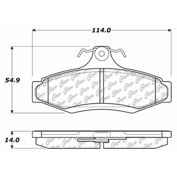 Centric Posi Quiet™ Ceramic Rear Disc Brake Pads 105.07240