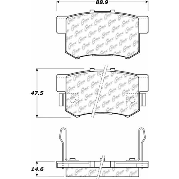 Centric Posi Quiet™ Ceramic Rear Disc Brake Pads 105.05372