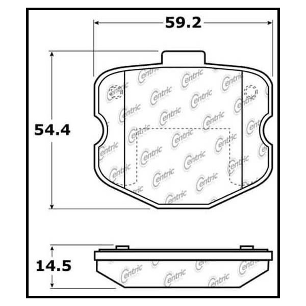 Centric Posi Quiet™ Ceramic Rear Disc Brake Pads 105.11851