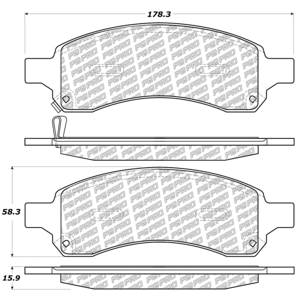 Centric Posi Quiet Pro™ Ceramic Front Disc Brake Pads 500.11691