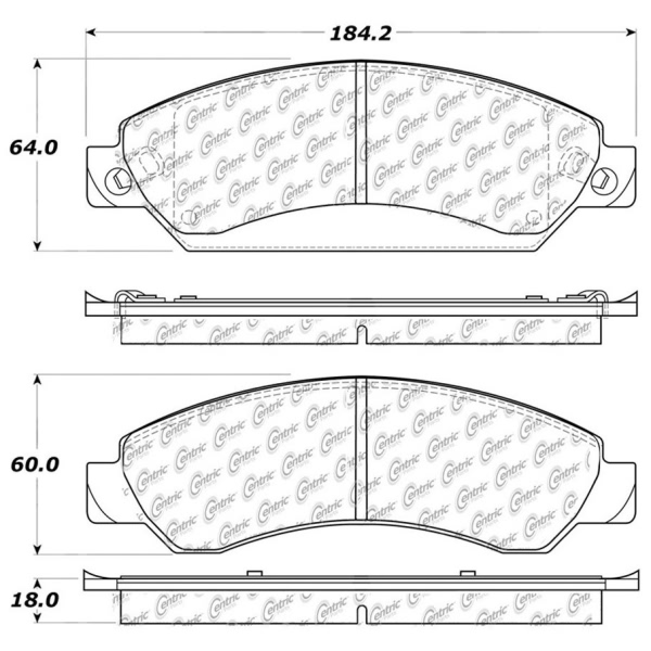 Centric Posi Quiet™ Ceramic Front Disc Brake Pads 105.10920