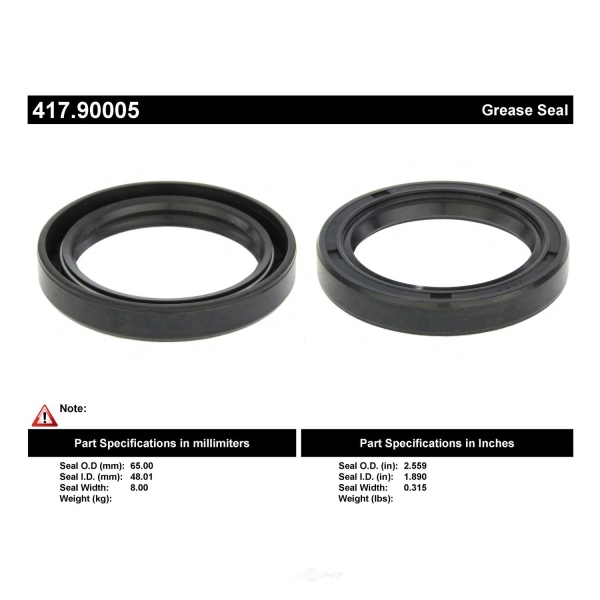 Centric Premium™ Front Inner Wheel Seal 417.90005