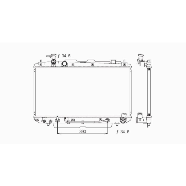 TYC Engine Coolant Radiator 2403