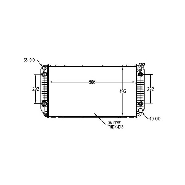 TYC Engine Coolant Radiator 1696