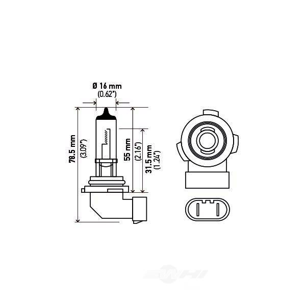 Hella H10 Standard Series Halogen Light Bulb H10