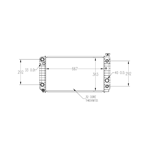 TYC Engine Coolant Radiator 705