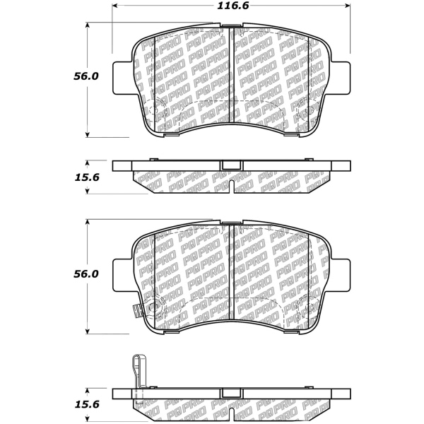Centric Posi Quiet Pro™ Ceramic Front Disc Brake Pads 500.09370