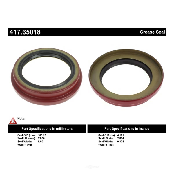Centric Premium™ Axle Shaft Seal 417.65017