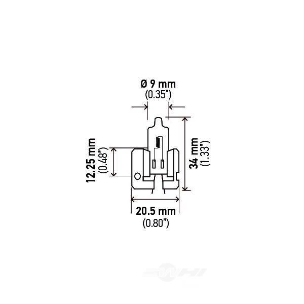 Hella H2 Standard Series Halogen Light Bulb H2