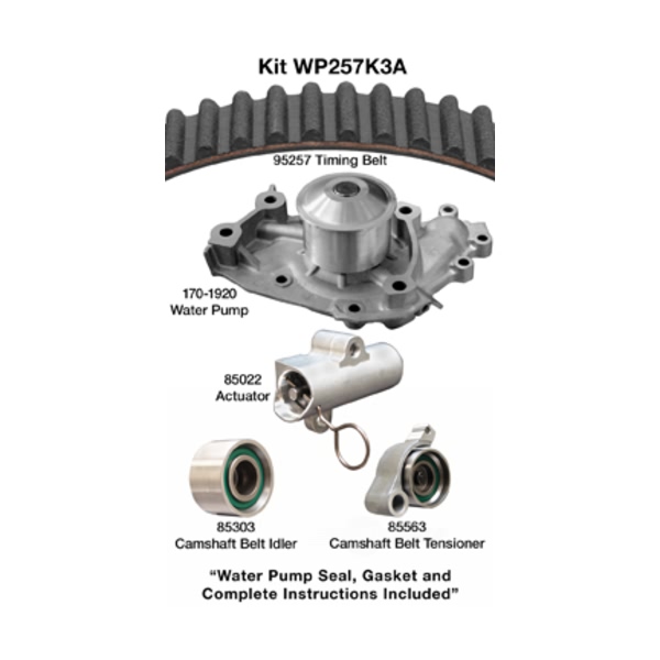 Dayco Timing Belt Kit With Water Pump WP257K3A