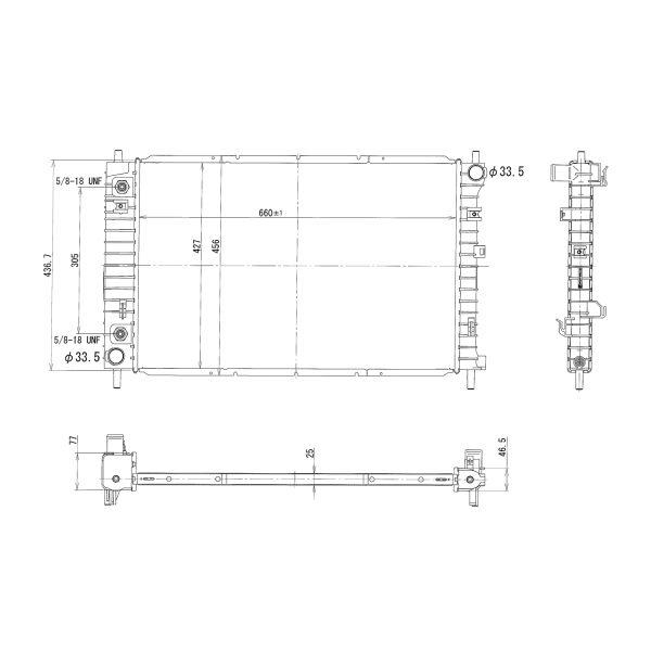 TYC Engine Coolant Radiator 2798