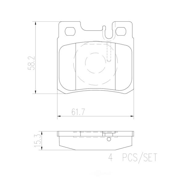 brembo Premium Ceramic Rear Disc Brake Pads P50009N