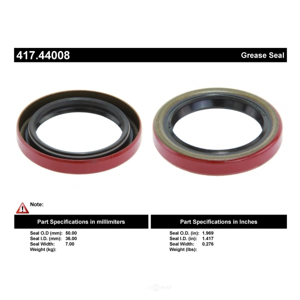 Centric Premium™ Rear Inner Wheel Seal 417.44008
