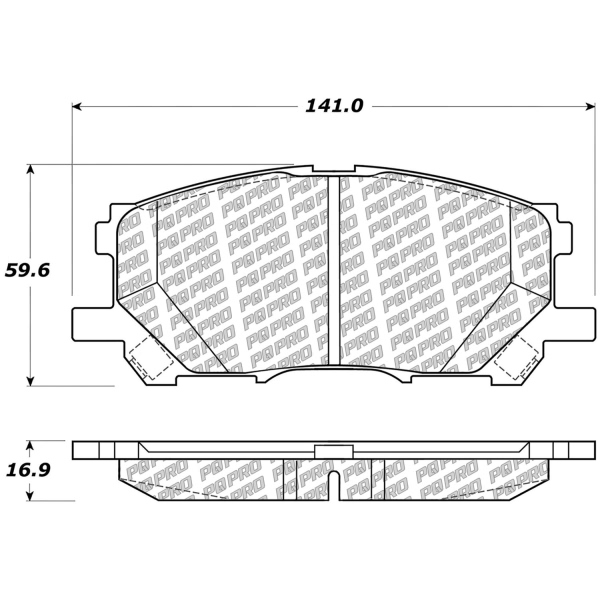 Centric Posi Quiet Pro™ Ceramic Front Disc Brake Pads 500.10050