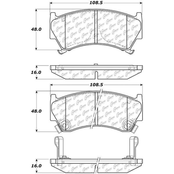 Centric Posi Quiet™ Ceramic Front Disc Brake Pads 105.06680