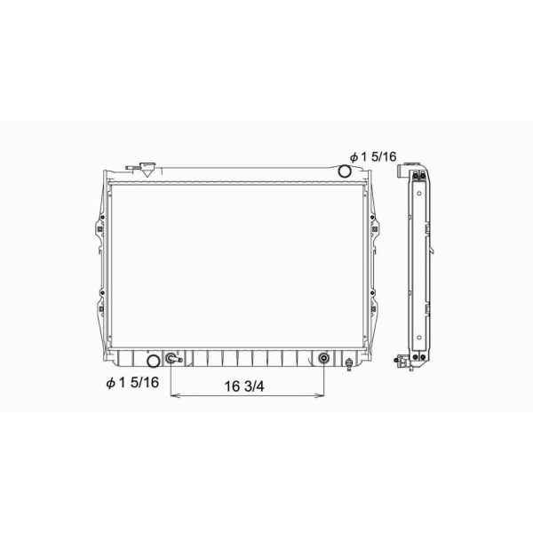 TYC Engine Coolant Radiator 1512