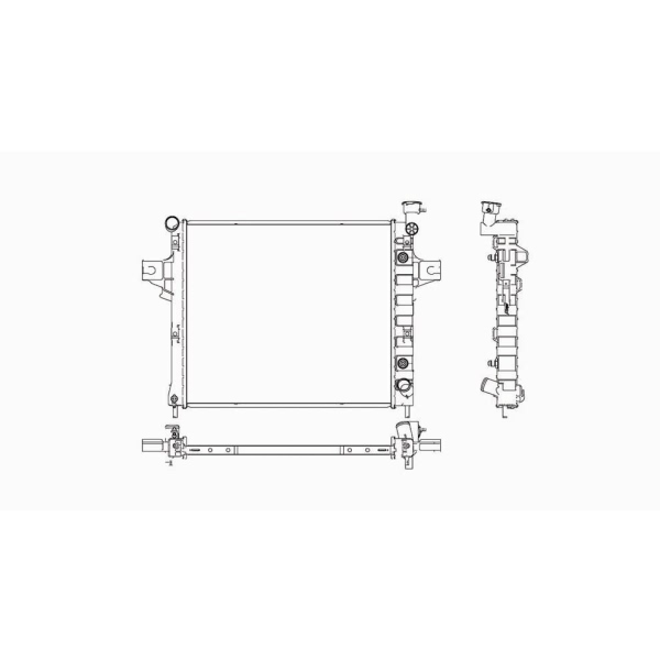 TYC Engine Coolant Radiator 2336