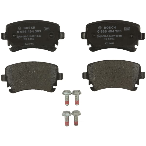 Bosch EuroLine™ Semi-Metallic Rear Disc Brake Pads 0986494303