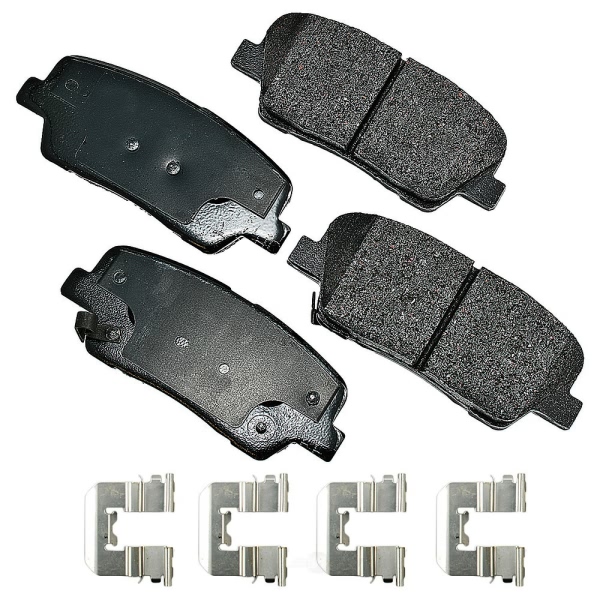 Akebono Pro-ACT™ Ultra-Premium Ceramic Rear Disc Brake Pads ACT1284C