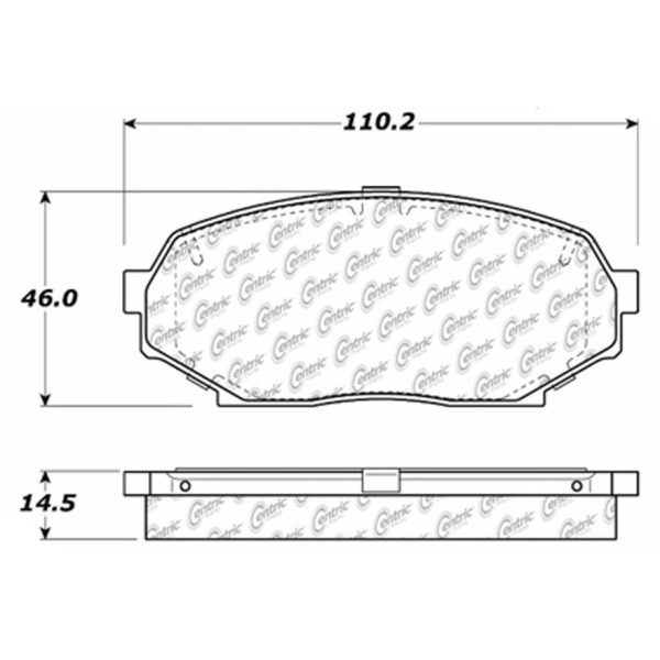 Centric Posi Quiet™ Semi-Metallic Front Disc Brake Pads 104.05250