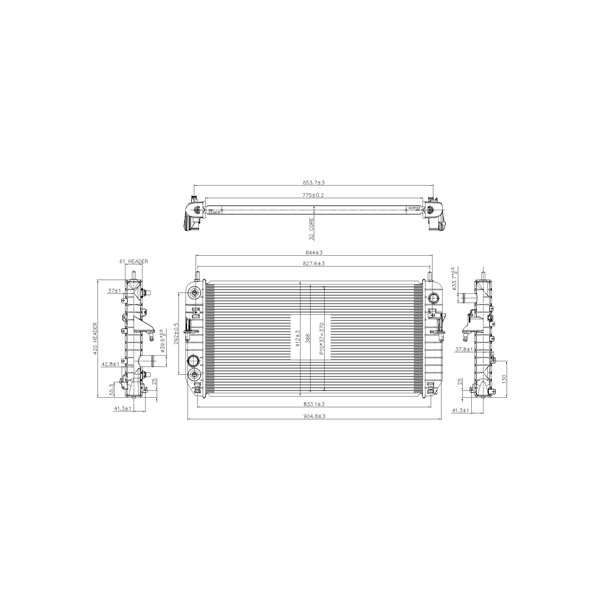 TYC Engine Coolant Radiator 2853