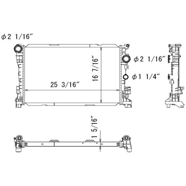 TYC Engine Coolant Radiator 13358