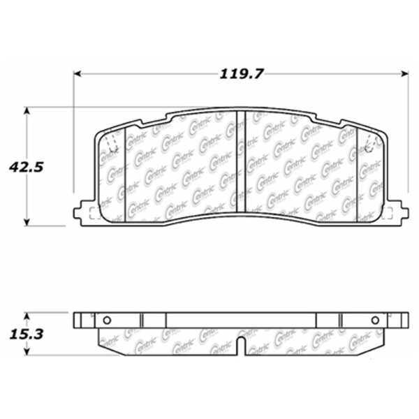 Centric Posi Quiet™ Ceramic Rear Disc Brake Pads 105.05010